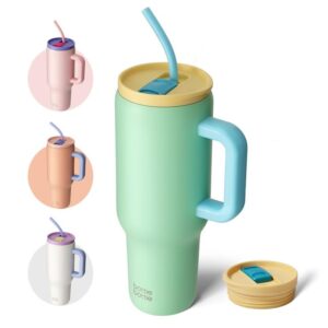 Handle Travel Tumbler with Straw | Leak-Proof Reusable Drink Cup