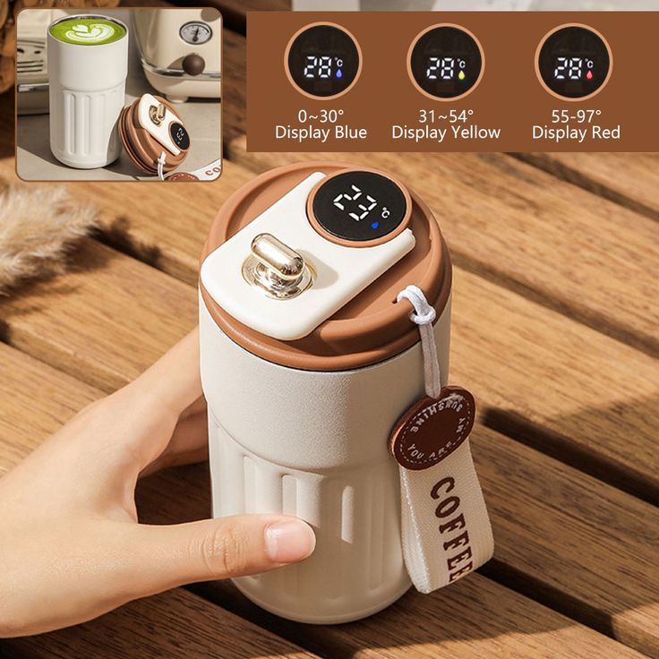Smart Temperature Display Coffee Mug | Insulated Travel Tumbler | Leak-Proof Stainless Steel Cup - Image 2