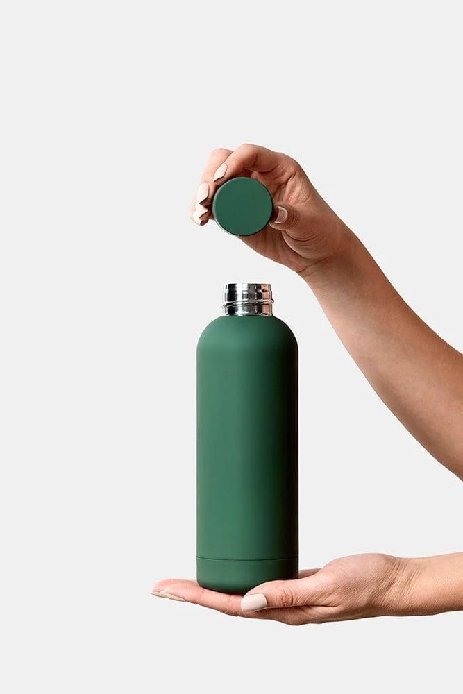 Sleek Modern Insulated Water Flask - Matte Finish Stainless Steel Bottle with Vacuum Seal Cap (Various Colors) - Image 2