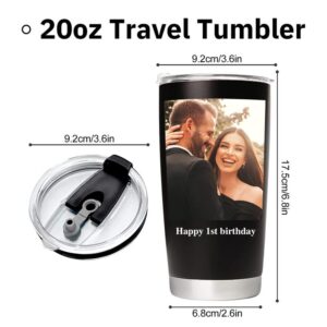 High-Definition Printed Photo Tumbler - Full-Color Customizable Travel Mug with Picture and Text/Logo (Perfect Gift)