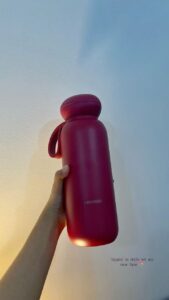 Rounded Base Stainless Steel bottle with Carry Loop